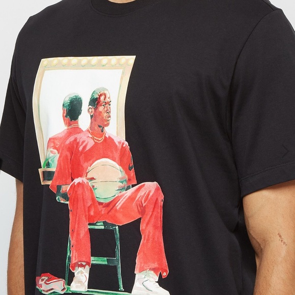 Nike Air Jordan Flight Artist Series By Jacob Rochester Black T-Shirt  Size XL. - Picture 3 of 13